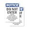 Signmission Do Not Enter Limited Access Area OSHA Notice Sign, Plastic, 7in W x 10in L, 2PK OS-2PACK-NS-P-710-V-11193 - alternate 1